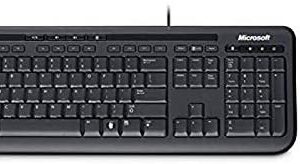 Microsoft Wired Desktop 600 Keyboard and Mouse Set, UK Layout - Black