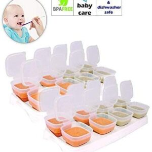 Baby Freezer Cube Trays. 2 x Trays 16 x 70ml Pots BPA Free, Free Shipping