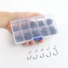 VIPMOON 500pcs Fishing Hooks High Carbon Steel with Plastic Box