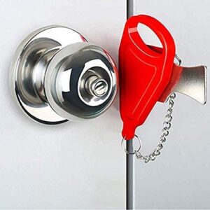 Portable Door Lock Travel Lock Solid Heavy Duty Lock for for Traveling, AirBNB, Hotel, Home, Apartment, School Security