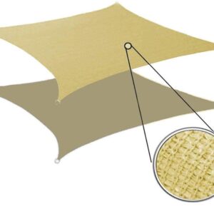 Sun Shade Sail Rectangle, UV Block Sun Shades Canopy for Patios, for Pergola Backyard Garden Yard (3x4.5m, Sand)