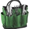 JINTN Portable Garden Tool Bag Oxford Plant Tool Kit Storage Bag with Handles Essential Gardening Tools Organizer Tote Multiple Pockets Indoor Out Door Lawn Yard Bag Carrier Gardener Carry Bag