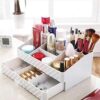 Display4top White Beauty Multi-function Makeup Jewelry Organiser Cosmetic Accessories Make Up Storage Boxes
