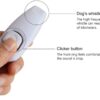 KIEPAWS Dog Clicker and Whistle 2 in 1 Training and Behaviour Aid for All Breeds and Ages Puppy Friendly Great for House Toilet Recall and Agility Training