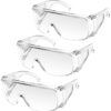 Protective Glasses Safety Goggles, UNTIRE Crystal Clear Lens Eye Protection Safety Glasses Anti-Fog Anti-Dust Scratch Resistant Eye Protection for Labs, and Workplaces, Home