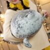 Chubby Blob Seal Animal Pillow Stuffed Cotton Plush Animal Toy Cute Seal Stuffed Toy Cotton Plush Animal Soft Seal Hugging Pillow Back Cushion, Grey,40cm