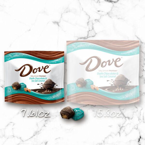 DOVE PROMISES, Sea Salt And Caramel Dark Chocolate Candy, 7.61 Oz Bag