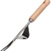 Manual Weeder Tool, Stainless Manual Weed Puller Bend-Proof with Smooth Natural Wood Handle, Premium Hand Weeding Tools for Garden