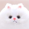 Winsterch Cuddly Cat Soft Toy Stuffed Cat Teddy Plush Animal Toy,Kids Birthday Baby Doll,White Cat Soft Toy (White, 30 CM)