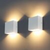 LED Wall Lights, 2Pcs Indoor Modern Wall Wash Lighting 6W LED Wall Sconce 3000K Up and Down Wall Lamp for Living Room, Bedroom, Hallway