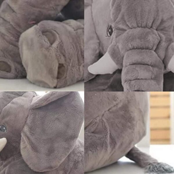Baboies Plush Giant Elephant Pillow Stuffed Animal Toy Elephant Teddy Gift (Gery, 40cm)