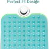 HmiL-U Non Slip Bath Mat | 30% Extra Long Bath Mat | Bathtub Mat | Shower Mat with 200 Suction Cups,40.5 x 101cm/16 x 40 in (Transparent Green)