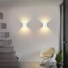 LED Wall Lights, 2Pcs Indoor Modern Wall Wash Lighting 6W LED Wall Sconce 3000K Up and Down Wall Lamp for Living Room, Bedroom, Hallway