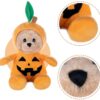 My OLi 9” Stuffed Animal Plush Halloween Toy Teddy Bear Plush Pumpkin Stuffed Wizard Toy with Fliptable Hats Halloween Ornaments/Gifts for Kids Baby Toddler