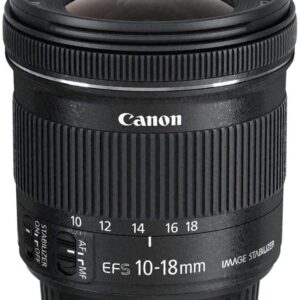 Canon EF-S10-18 mm f/4.5-5.6 IS STM Lens - Black