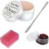 CCbeauty Special Effects Stage Makeup Wax (1.6 Oz) Fake Wound Moulding Scars Kit with Spatula，Scab Blood(0.63Oz) + Pink Stipple Sponge