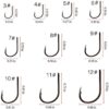 VIPMOON 500pcs Fishing Hooks High Carbon Steel with Plastic Box