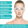 Protective Glasses Safety Goggles, UNTIRE Crystal Clear Lens Eye Protection Safety Glasses Anti-Fog Anti-Dust Scratch Resistant Eye Protection for Labs, and Workplaces, Home