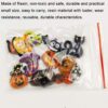 JPYH Halloween Resin Embellishments Pumpkin Skeleton Owl Bat Cat Resin, Random 20pcs Mix Halloween Resin Flatback Halloween Craft for DIY Craft Making Scrapbooking Jewelry Beads Embellishments