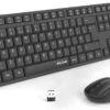 Wireless Keyboard and Mouse Combos, Jelly Comb 2.4G Wireless Keyboard Mouse Full Size with 12 Multi-Media Keys and Auto Sleep for Windows/Computer/PC/Laptop/Desktop-Black