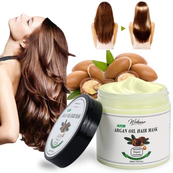 Argan Oil Hair Mask for Dry Hair Damaged Hair,Dry Hair Treatment Mask,Dry Hair Mask for Moisture,Soothing & Damaged,All Natural Ingredients Repair Hair Masque for Thin Dry Damaged Coloured Hair