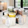 Airtight Food Storage Containers 9 Pieces 1.5qt / 1.6L- Plastic PBA Free Kitchen Pantry Storage Containers for Sugar, Flour and Baking Supplies - Dishwasher Safe