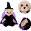 My OLi 9” Stuffed Animal Plush Halloween Toy Teddy Bear Plush Pumpkin Stuffed Wizard Toy with Fliptable Hats Halloween Ornaments/Gifts for Kids Baby Toddler