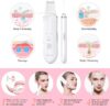 Facial Skin Scrubber,ANLAN 4In1 Electric Ultrasonic EMS Ion Face Spatula Blackhead Removal Pores Cleaner Wrinkle Remover Comedone Extractor Skin Care Massager USB Rechargeable Beauty Tool