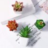 CQURE Fake Succulents Plants, Artificial Plants Fake Plants Potted in Plastic Small Pots Decor for Home and Office(4 PCS)