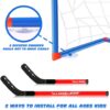 Baztoy Hover Hockey Set, Hockey Game Kids Toys with 2 Goals & 2 Hockey Sticks, Air Power Ice Hockey Ball for 3 4 5 6 7 8 9 Years Old Kids Boys Girls, Sports Training Toys Indoor Outdoor Garden Gifts