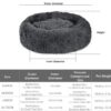 Plush Donut Pet Bed,Dog Cat Round Warm Cuddler Kennel Soft Puppy Sofa, Cat Cushion Bed Sleeping Bag Orthopedic Relief and Improved Sleep,Anti-Slip Bottom,Machine Washable (M-19.7" x 7.9", Dark Grey)