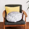 Chubby Blob Seal Animal Pillow Stuffed Cotton Plush Animal Toy Cute Seal Stuffed Toy Cotton Plush Animal Soft Seal Hugging Pillow Back Cushion, Grey,40cm