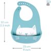 3pcs Baby Bibs Waterproof Silicone Feeding Bibs for Babies and Toddlers Unisex Super Soft High Quality and Easily Wipe Clean with Wide Food Crumb Catcher Pocket (Set of 3 Colours)