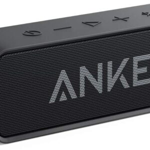 Anker SoundCore 24-Hour Playtime Bluetooth Speaker with 10W Limited Output, Stereo Sound, Rich Bass, 66-foot Bluetooth Range, Built-in Mic. Portable Wireless Speaker for iPhone, Samsung, and More