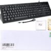 Rii RK907 Office Keyboard Full Size USB Wired Keyboard Compatible with Mac PC Tablet Windows Android Microsoft UK Layout