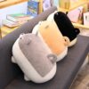 Corgi Plush Shiba Inu Plush Animal Hugging Pillow Toddler Toy Soft Stuffed Pillow Cute Dog Stuffed Pillows Comfortable Doll Cushion Toys Children Plush Toy Shiba Inu Pillows Gift 19.6" Brown