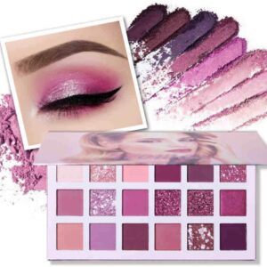 ONEWELL New Nude Eyeshadow Palette 18 Colors Matte Shimmer Glitter Multi-Reflective Shades Complexion Ultra Pigmented Cherry Makeup Eye Shadow