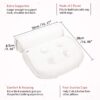 Essort Bath Pillow Spa Bathtub Pillow with 4 Suction Cups, Head, Neck, Back and Shoulder Support Bath Pillows for Hot Tub, Jacuzzi, Home Spa White