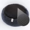 Plush Donut Pet Bed,Dog Cat Round Warm Cuddler Kennel Soft Puppy Sofa, Cat Cushion Bed Sleeping Bag Orthopedic Relief and Improved Sleep,Anti-Slip Bottom,Machine Washable (M-19.7" x 7.9", Dark Grey)