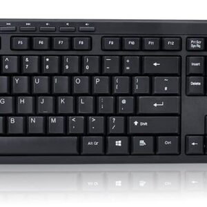 Rii RK907 Office Keyboard Full Size USB Wired Keyboard Compatible with Mac PC Tablet Windows Android Microsoft UK Layout