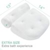 Idle Hippo Ergonomic Bath Pillow Bathtub Spa Pillow, Non-slip 6 Large Suction Cups for Perfect Head, Neck, Back and Shoulder Support