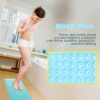 HmiL-U Non Slip Bath Mat | 30% Extra Long Bath Mat | Bathtub Mat | Shower Mat with 200 Suction Cups,40.5 x 101cm/16 x 40 in (Transparent Green)