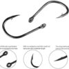 VIPMOON 500pcs Fishing Hooks High Carbon Steel with Plastic Box