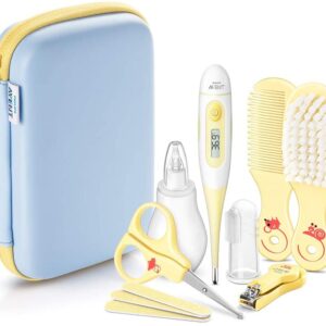 Philips Avent All Baby Care Essentials Set Including Digital Thermometer, Nasal Aspirator, Nail and Hair Care - SCH400/00