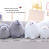 Winsterch Cuddly Cat Soft Toy Stuffed Cat Teddy Plush Animal Toy,Kids Birthday Baby Doll,White Cat Soft Toy (White, 30 CM)