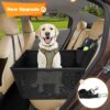 Wimypet Dog Car Seat Cover Breathable Rear Car Booster Protector for Dogs,Foldable Waterproof Pet Car Blanket with Dog Seat Belt, Dog Basket Hammock Sturdy Walls Pet Travel Carrier Bag(57*58*56CM)