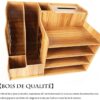 Catekro Office Desktop Storage Box Dormitory Desktop Rack Office Supplies Folder Information Bookshelf Paper Storage Box Cherry Wood Large Capacity (Cherry Wood)