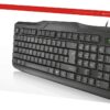 Trust Classicline Wired Full Size Keyboard for PC and Laptop, UK Layout - Black