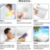 Essort Bath Pillow Spa Bathtub Pillow with 4 Suction Cups, Head, Neck, Back and Shoulder Support Bath Pillows for Hot Tub, Jacuzzi, Home Spa White