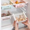 HapiLeap Retractable Drawer Organizer, Keep Tidy Shelf Organiser for Vegetables and Fruits (4 Pcs)